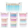 10/20 Pcs makeup brush set eyeshadow mixed liquid foundation eyebrow blush double-headed brush beauty makeup tool 20PCSGreenpink view 2