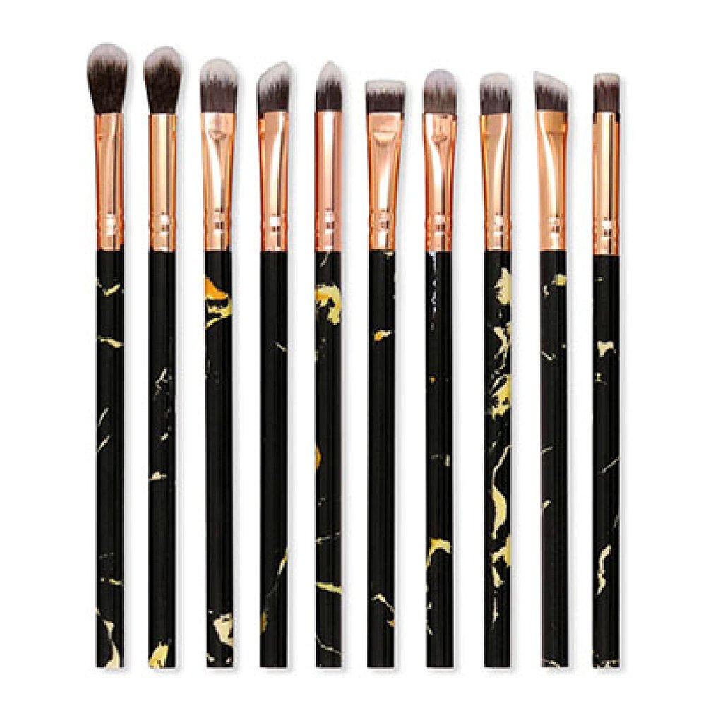 10 Marbled Makeup Brush Set, Foundation Brush, Eye Shadow Concealer, Blush Brush Set, Makeup Brush Tool Kit
