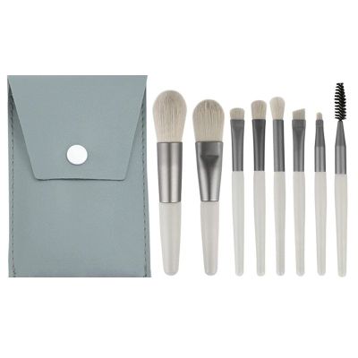 . 8 branched travel portable mini soft brush set cosmetic powder eyeshadow blusher mixed liquid foundation cosmetic makeup brush tool 3