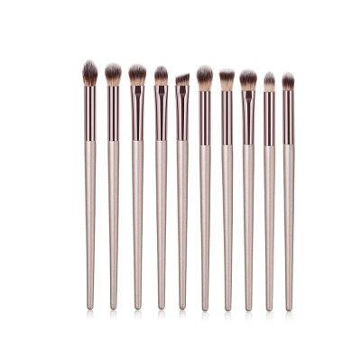 4/10 champagne makeup brush set for liquid foundation, foundation, blush, eye shadow, song and dance mix makeup brush, beauty tool, 10 eyeshadow cream
