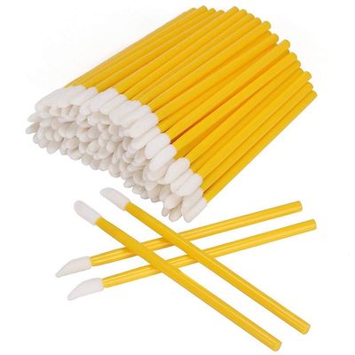 150 disposable lip brush makeup brush pen lipstick lipstick mascara wand brush clean eyelash makeup brush applicator yellow