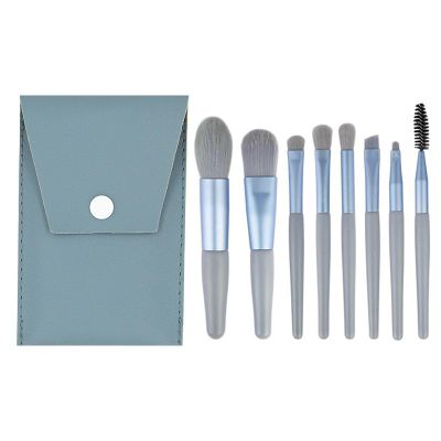 8 mini travel portable soft makeup brush set, makeup powder, eye shadow foundation, blush mix, beauty makeup brush tool 2