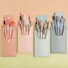 8 mini travel portable soft makeup brush set, makeup powder, eye shadow foundation, blush mix, beauty makeup brush tool 2 view 2