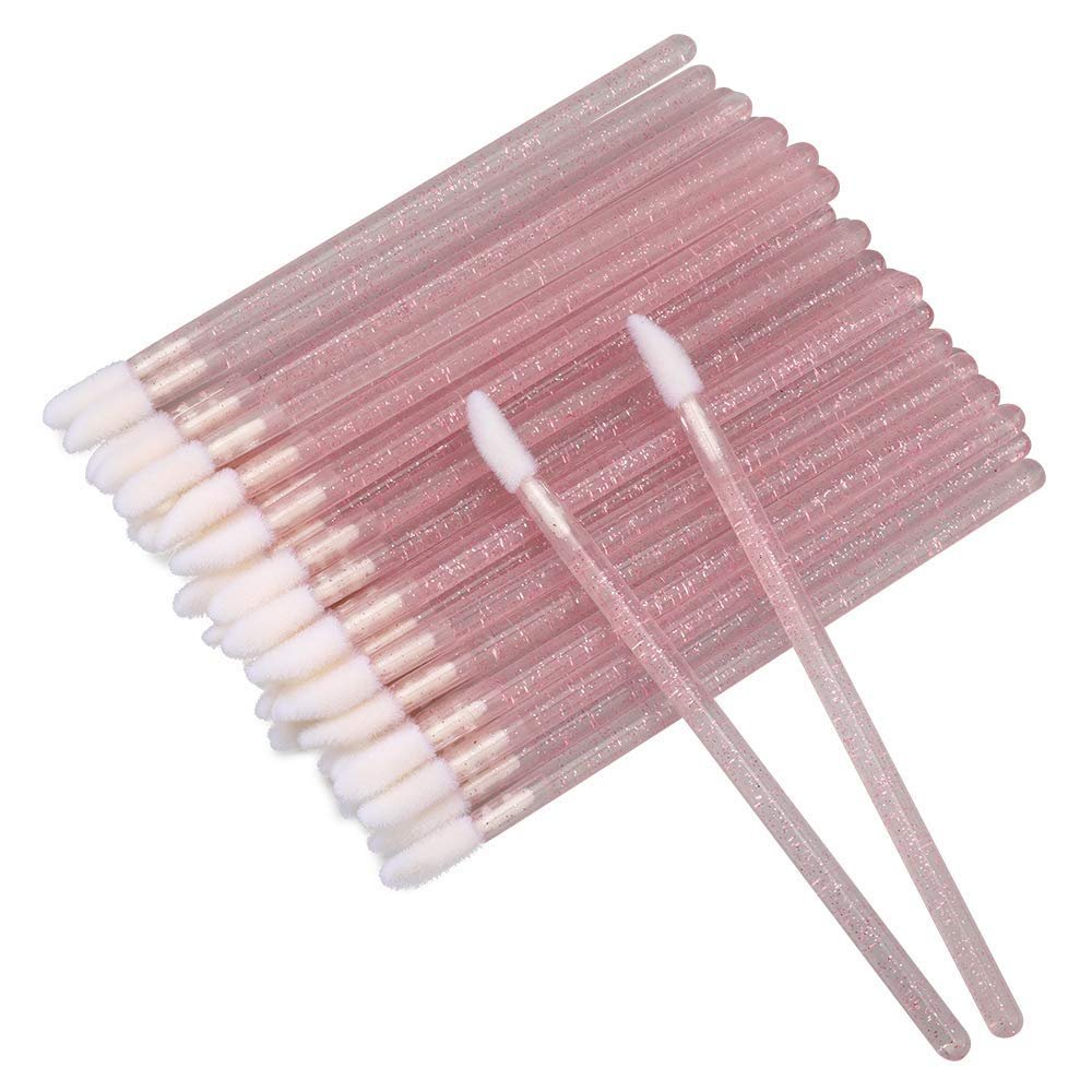 150 disposable lip brush makeup brush pen lipstick lipstick mascara wand brush clean eyelash makeup brush applicator crystalpink