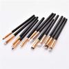 12Pcs eye makeup brush set, wooden handle eye shadow, eyebrow eyeliner, mixed powder applicator pen beige view 3