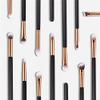 12Pcs eye makeup brush set, wooden handle eye shadow, eyebrow eyeliner, mixed powder applicator pen beige view 4