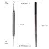Professional Facial Milia Removal and Whitehead Extractor & Lancet - Double Ended Circle Loop & Sharp Needle Pimple Popper Tool - 2-in-1 Blackhead & Blemish Remover - Zit and Pimple Acne Removal view 3
