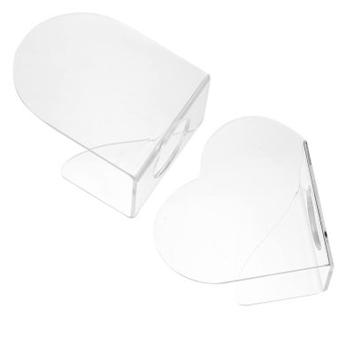 Beaupretty 2pcs Acrylic Handheld Makeup Mixing Palette for Nail Art Beauty Ergonomic Design for Easy Use Transparent Color Mixing Plate for Custom Foundation Manicure Needs