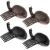 Waydress 4 Pcs Invisible Fluffy Hair Clip Puff Hair Head Cushion Sponge Filler with Clip Hairs Bumps Volume Quick Insert Increase Bun Base Comb Fluffy Hairstyle Tool for Women(Brown, Black) view 1
