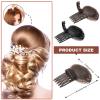 Waydress 4 Pcs Invisible Fluffy Hair Clip Puff Hair Head Cushion Sponge Filler with Clip Hairs Bumps Volume Quick Insert Increase Bun Base Comb Fluffy Hairstyle Tool for Women(Brown, Black) view 2