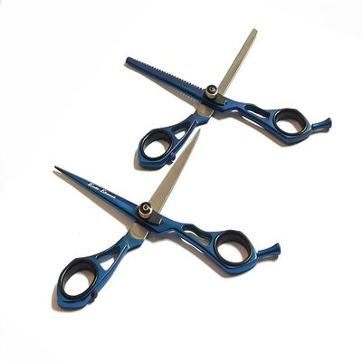 Barbershop / Stylist Scissor / Thinner Kit for All Hair Types - Japanese Steel J420 Grade + Straight Edge Razor