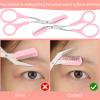 Eyebrow Trimmer Scissors with Comb Eyebrow Shaping Cut Scissors Non Slip Finger Grips Hair Removal Beauty Accessories for Men Women (Black, Pink, Blue) view 3