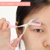 Eyebrow Trimmer Scissors with Comb Eyebrow Shaping Cut Scissors Non Slip Finger Grips Hair Removal Beauty Accessories for Men Women (Black, Pink, Blue) view 4
