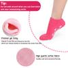 AKRILANE Moisturizing Socks for Women, Spa Gel Socks for Dry Cracked Feet, Softening Rough Feet Gel Lined Infused Lotion Spa Socks (Light + Dark Pink + Foot File, 2 Pairs) view 2