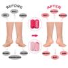 AKRILANE Moisturizing Socks for Women, Spa Gel Socks for Dry Cracked Feet, Softening Rough Feet Gel Lined Infused Lotion Spa Socks (Light + Dark Pink + Foot File, 2 Pairs) view 3