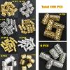 100 PCS Gold Hair Cuffs Hair Beads for Girls Silver Hair Jewelry for Braids Accessories, Flosius Hair Charms for Braids Dreadlock Accessories Loc Jewelry for Black Women view 4
