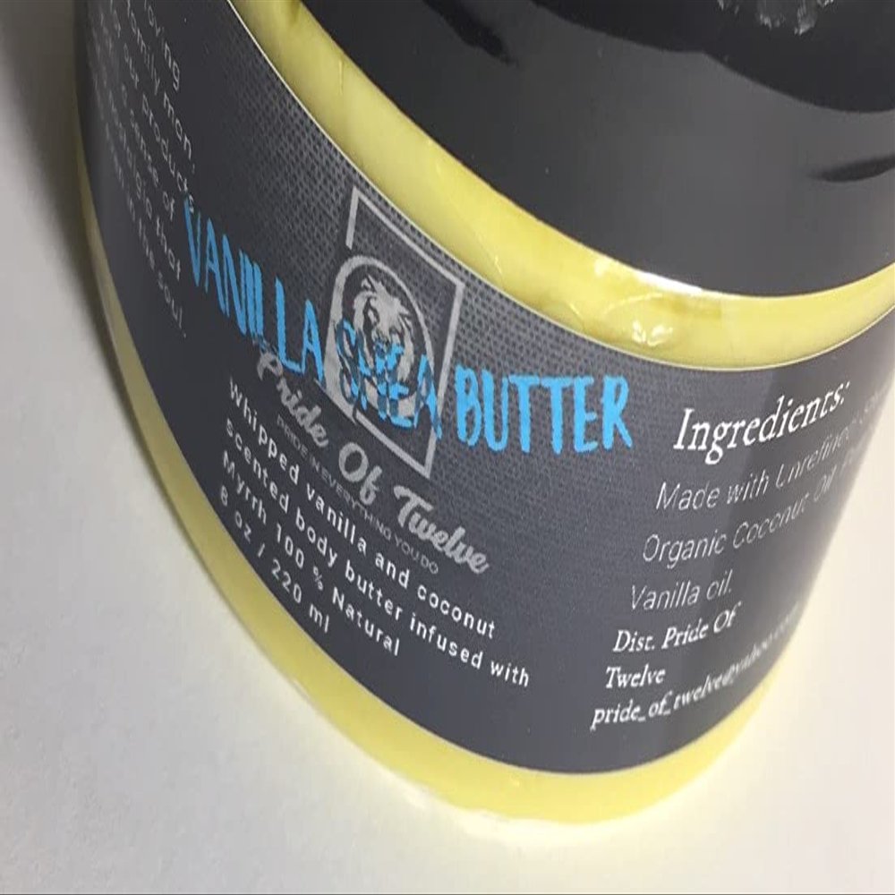 Body Butter in 8oz Jar, Whipped Vanilla Shea Butter