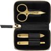 ZWILLING Beauty TWINOX 4-pc Gold Manicure Set with Black Leather Case, Care for hands and feet with nail clippers view 1