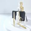 ZWILLING Beauty TWINOX 4-pc Gold Manicure Set with Black Leather Case, Care for hands and feet with nail clippers view 4