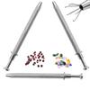 OdontoMed2011 Set of 3 Pieces Ball Grabeer Piercing Hold 3mm To 8mm Pick-up Tools 5 Prong Stainless Steel Body Piercing Instruments view 1