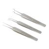 3Pcs Acne Blackheads Tweezers Stainless Steel Blemish Pimples Removers Acne Whitehead Extractor Tool for Forehead Nose Facial Pore view 2