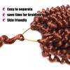 Passion Twist Hair 18Inch 6Packs Water Wave Crochet Hair Copper Red Passion Twists Braiding Hair Long Bohemian Braids Hair Synthetic Extensions (18Inch, 350#) view 3