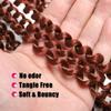 Passion Twist Hair 18Inch 6Packs Water Wave Crochet Hair Copper Red Passion Twists Braiding Hair Long Bohemian Braids Hair Synthetic Extensions (18Inch, 350#) view 4