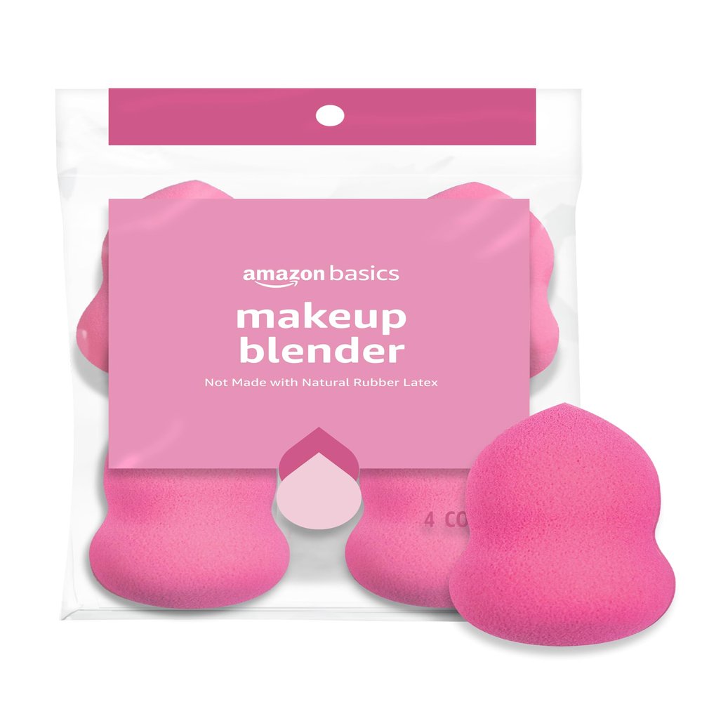Amazon Basics Large Makeup Blender, 4-Pack (Previously Solimo)