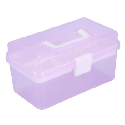 Uxsiya 3Types Nail Decoration Box Nail Storage Case Multifunctional Makeup Cosmetic Tools for Tool Storage and Organization(Purple S)