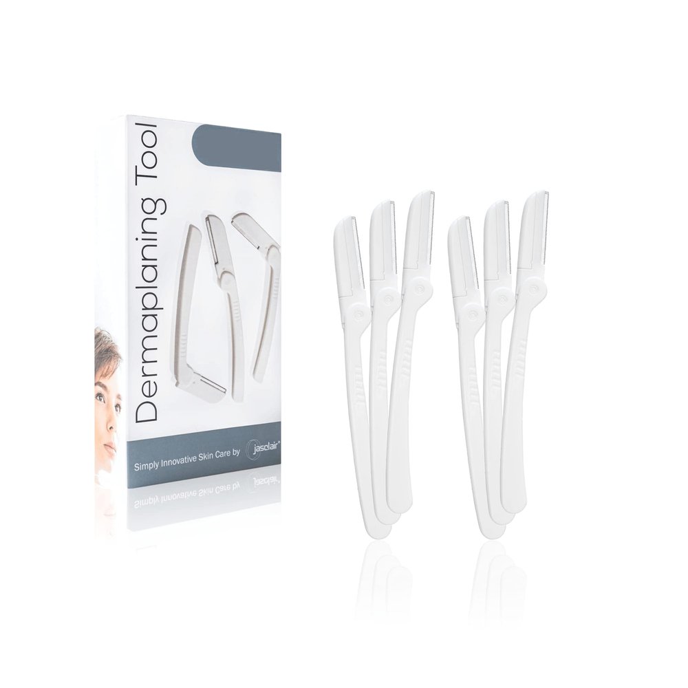 Jasclair Dermaplaning Razor (6 Count) Face Razors for Women for Peach Fuzz, Eyebrow Shaping & Gentle Exfoliation At-Home Facial Shaver for Smooth Skin and Flawless Makeup Prep