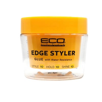 Eco Style Glue Pomade Water-Resistant Strong Hold Hair Pomade for Styling & Edge Control, 3 oz