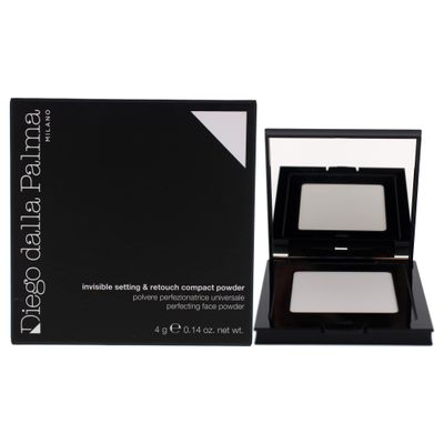 Diego dalla Palma Invisible Setting And Retouch Compact Powder - Lightweight And Sensorial Powder - Versatile Uses Both Pre And Post-Makeup - Oil-Absorbing Properties - 345 Transparent - 0.14 Oz