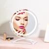 12" Lighted Makeup Mirror, Vanity Mirror With Stand, Circle Mirror With Light, High Definition Tabletop Mirror, Adjustable Brightness, 360  Arbitrary Rotation, Round Touch Button, Hardwired Lighted M view 1