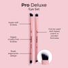 MCoBeauty - Pro Deluxe Eye Set - 4-Piece Professional Eyeshadow Brush Collection for Blending, Lining, Defining & Contouring - Stocking Stuffers, Brochas para Maquillaje, Makeup Brush Set view 3