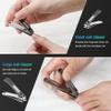 FVION Nail Clippers Set, Stainless Steel Fingernail & Toenail Clippers with Nail File, Heavy-Duty Nail Cutters for Thick Nails for Men & Women, Gift Box view 3