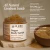 Bare Botanics Brown Sugar Body Scrub 20 oz - Naturally Scented Coconut Vanilla Sugar Scrub Made in Madison, WI - Formulated w/Skin Loving Moisturizers - Vegan, Cruelty Free w/a Cute Wooden Spoon view 2