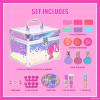 Barbie Train Case Beauty Set, Kids Makeup Kit for Girls, Real Washable Makeup Set, Play Makeup, Party Favor, Birthday, Ages 3 4 5 6 7 8 9 10 11 12 by Townley Girl view 2