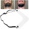 Beard stencils beard grooming beard stencil, men beard shaper plastic mustache cutout trim shaper beard shaping tool, neck and sideburns beard stencil styling beard template view 3