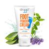 Foot Powder Cream Lotion Deodorant, 5oz Tube For Sweaty Smelly Feet, Low Mess, Absorb Reduce & Control Odor, Talcum-Free, Tea Tree + Peppermint, Leave On Foot Mask, Men & Women view 1
