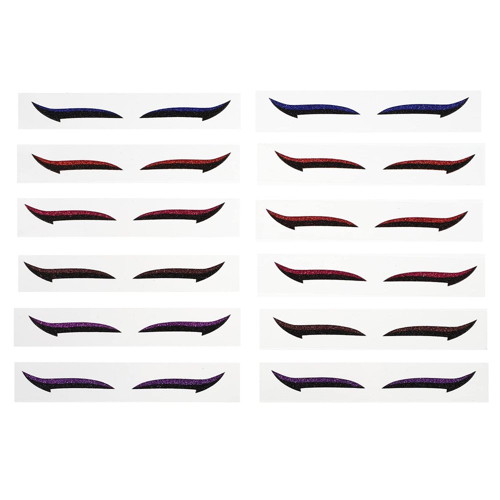 Beaupretty 12pairs Reusable Eyeliner Stickers for Attractive Double Eyelids Self-adhesive Eye Line Strips Eye Makeup Tool for Single and Thin Eyelids Each