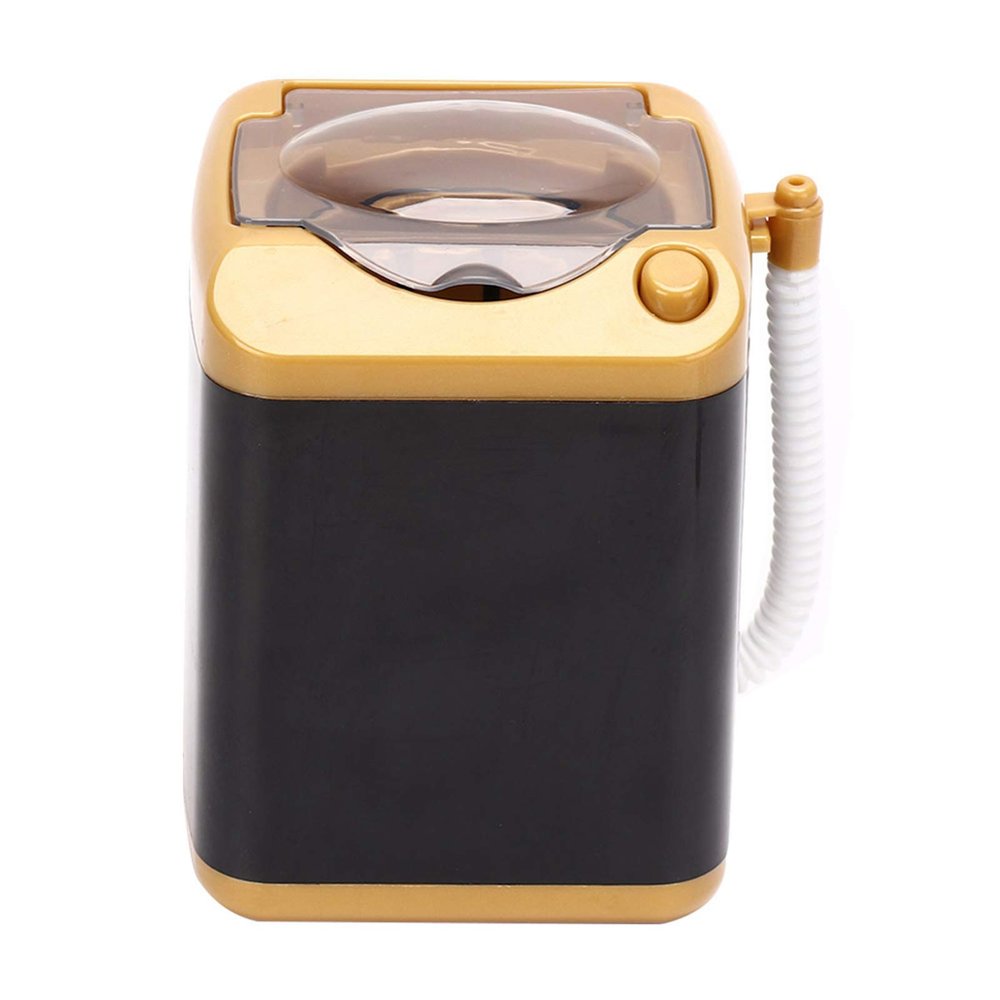 Electric Washing Machine, Washing Machine, Mini Electric Brush Washing Machine for Cleaning Cosmetic Tool Girls Ladies(gold)
