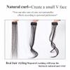Maery 10 inches Natural Long Wavy Curly 3D Air Bangs Hair Clip in Extensions 100 Real Human Front Side on Fringe with Temples Hairpiece for Women Daily Wear 2pcs set Black view 4