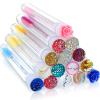 60 Pieces Disposable Mascara Wand Tube Set, 30 Diamond Empty Mascara Tube and 30 Crystal Eyelash Brush Spoolies Makeup Brush Eyebrow Applicator Tool for Lash Exention Supplies (Classic Style) view 1