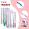 60 Pieces Disposable Mascara Wand Tube Set, 30 Diamond Empty Mascara Tube and 30 Crystal Eyelash Brush Spoolies Makeup Brush Eyebrow Applicator Tool for Lash Exention Supplies (Classic Style) view 3