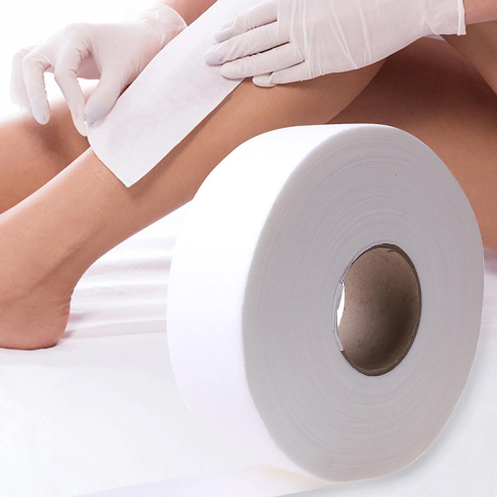 LANGYA 100 Yard Wax Strips Epilating Non Woven Roll, Body Wax Hair Removal Wax Paper, Disposable Non-Woven Paper Roll, Safe & Eco-Friendly, for Home Or Beauty Salon