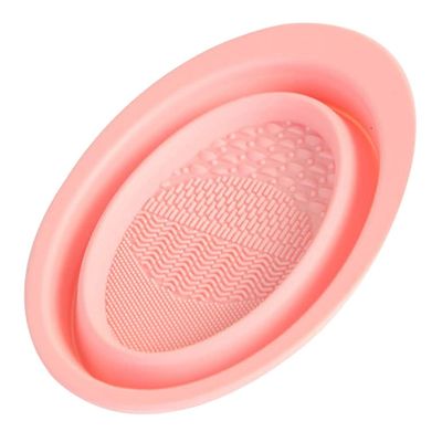 Minkissy Creative Makeup Brush Cleaning Scrubber Bowl Silicone Foldable Brush Cleaner Easy Clean Tools