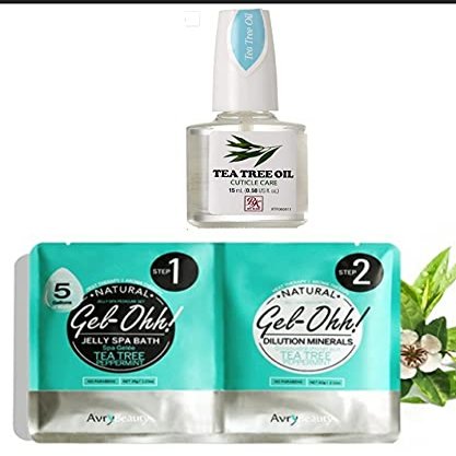 Avry Gel-OHH Jelly Spa Tea Tree & Peppermint with RK Cuticle Nail Care, Tea Tree