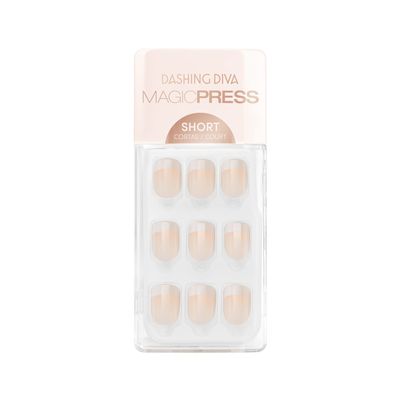 Dashing Diva Magic Press Nails - Day to Night | Short, Square Shaped Press On Nails | Long Lasting Stick On Gel Nails | Lasts Up to 7 Days | Contains 30 Stick On Nails, 1 Prep Pad, 1 File