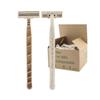Eco-Friendly Razor | Disposable | Recycled Material | Men & Women Shaving Razor | Twin Blade | Biodegradable Wheat Straw, 50 Count (Pack of 1) view 1