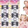 Beauty Town 20PCS Bubble Ponytail Holders  20mm Twin Bead Hair Ties for Girls & Kids  Colorful Elastic Hair Accessories for Braids & Pigtails (Black/White) view 1